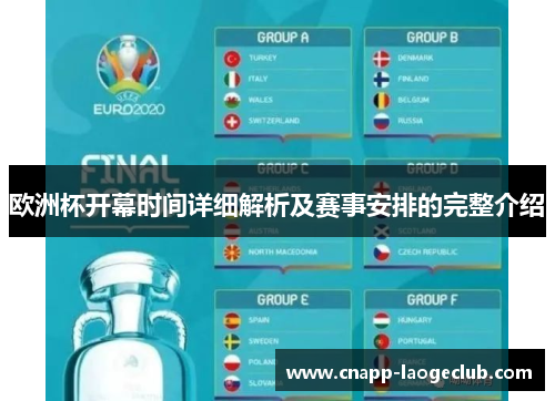 欧洲杯开幕时间详细解析及赛事安排的完整介绍